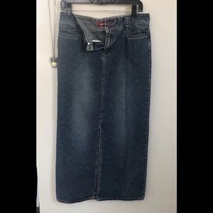 Unionbay denim Full Length Skirt with Front Slit